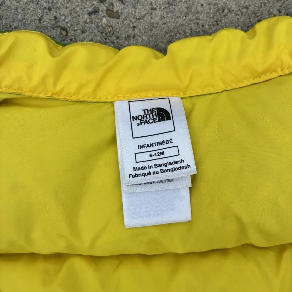 The North Face Infant 6-12M 550 Down Puffer Green Ninja Turtle